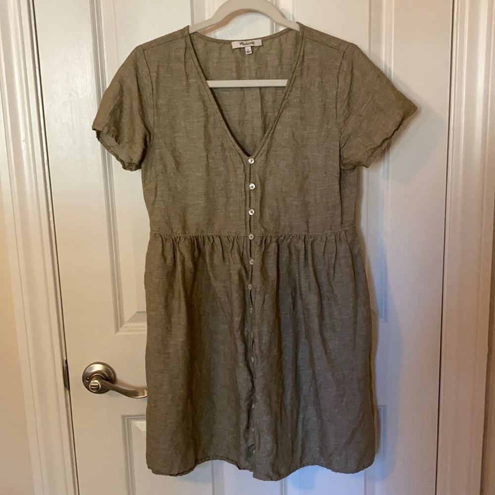 Madewell Linen Blend Alexandra Dress